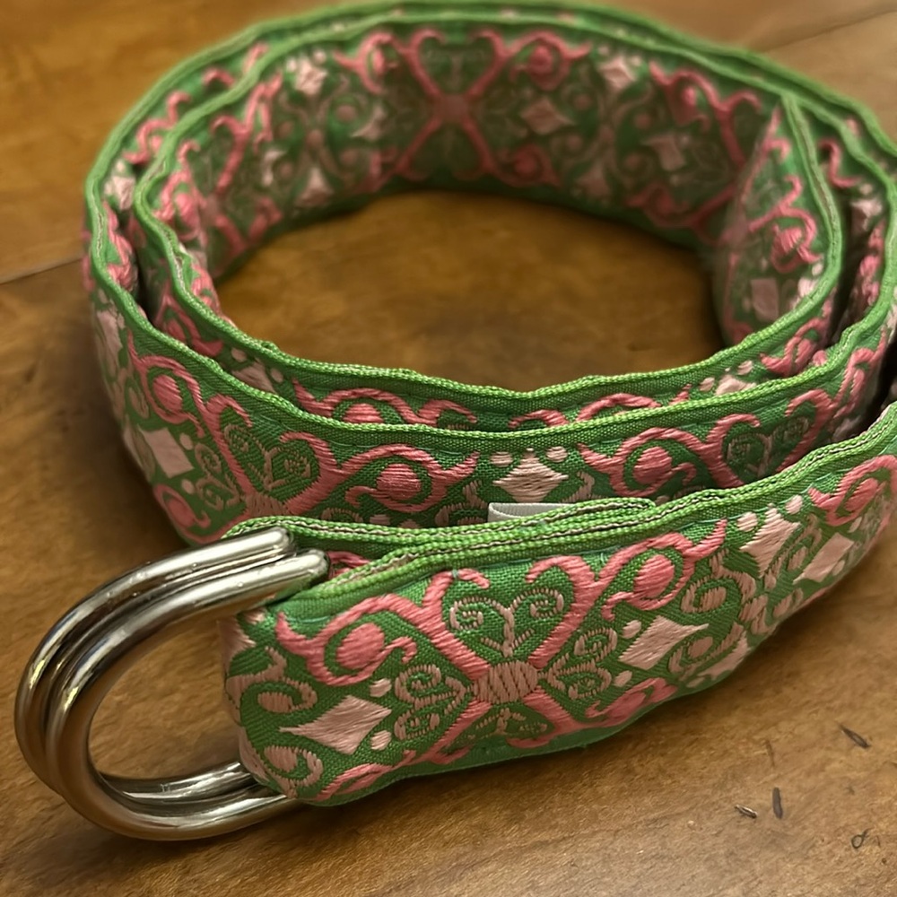 A. Tierney Embroidered Belt, Size Medium